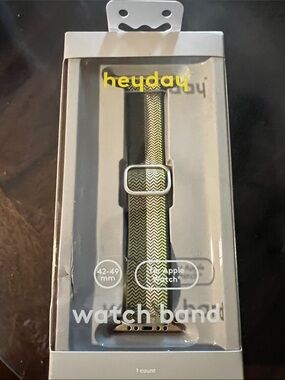 heyday Green and Black Woven Apple Watch Band